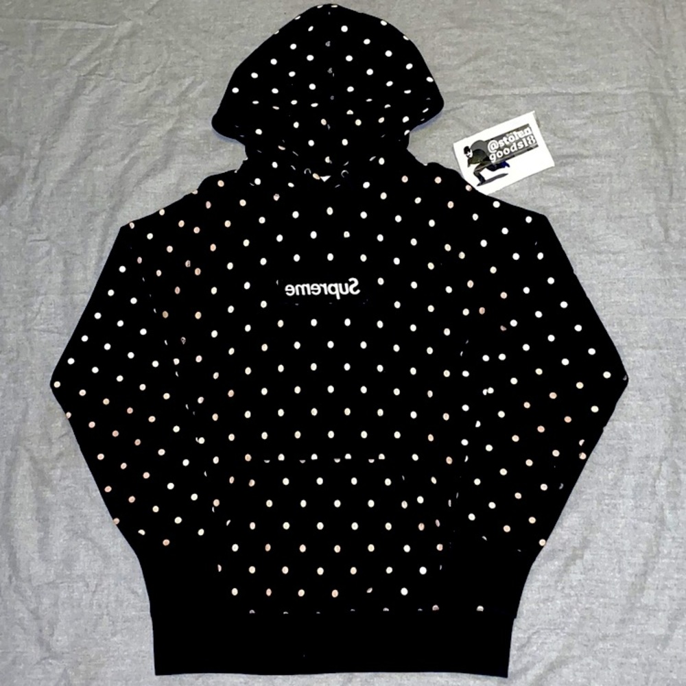 2012 Supreme x Comme des Gaecons Polka Dot Box Logo Hoodie